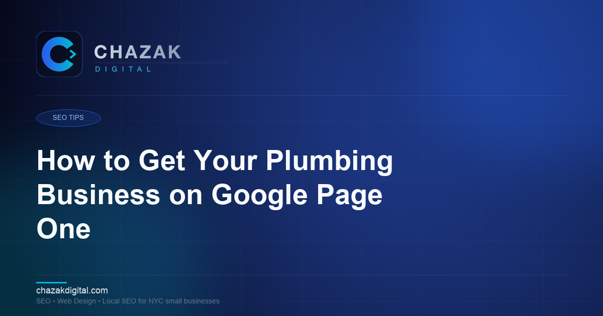 How to Get Your Plumbing Business on Google Page One