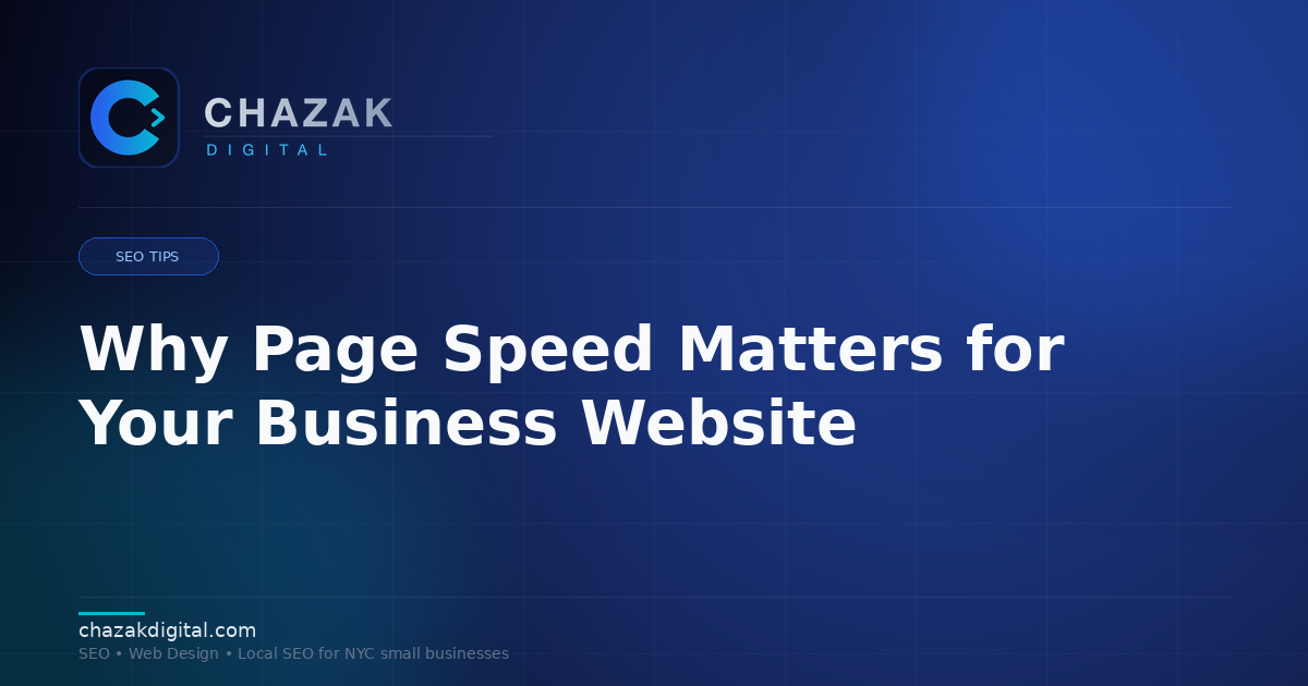 Why Page Speed Matters for Your Business Website